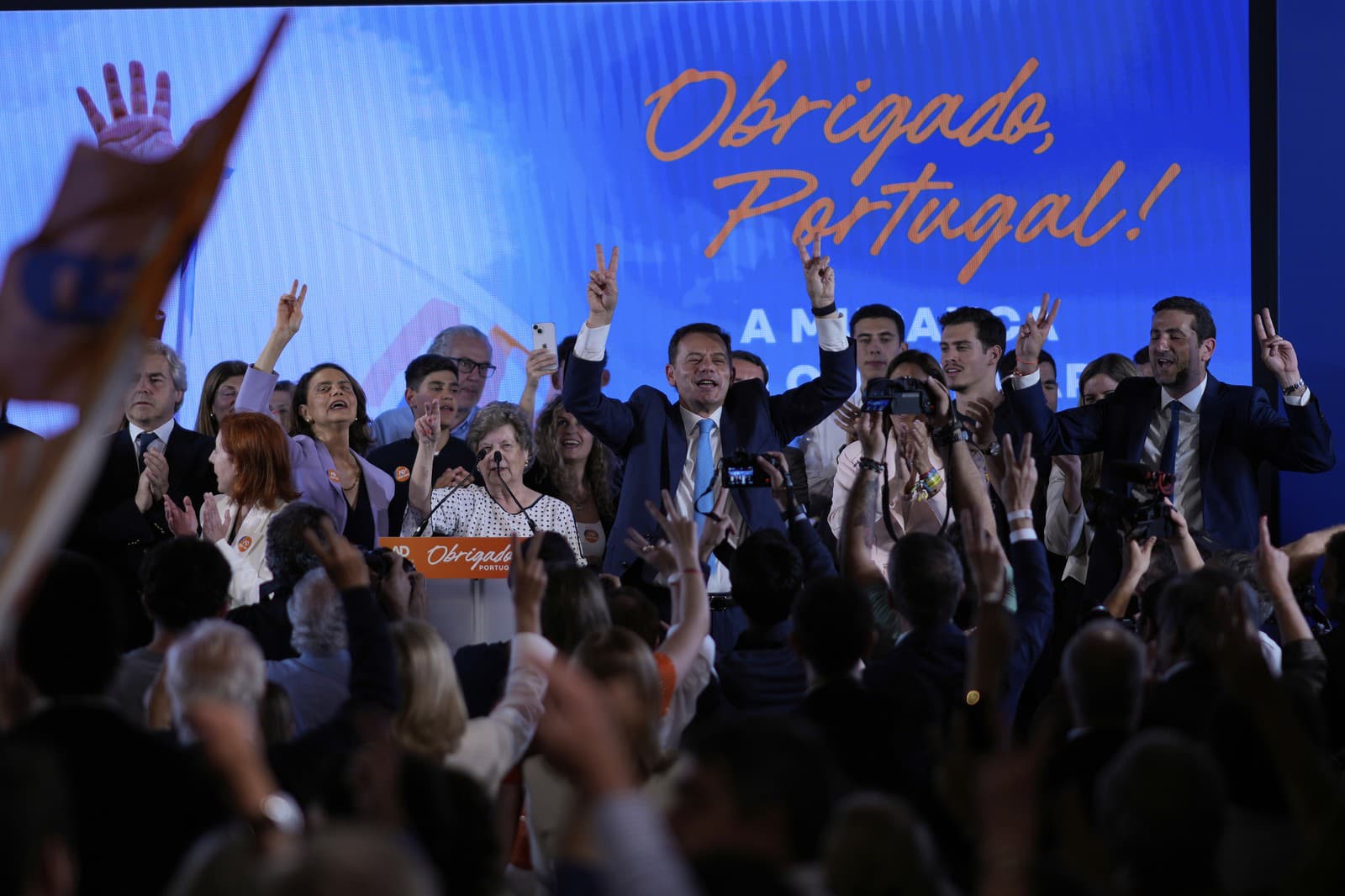 Úradujúci predseda vlády a vodca stredo-pravej strany Demokratická aliancia (AD) Luis Montenegro po parlamentných voľbách v Portugalsku