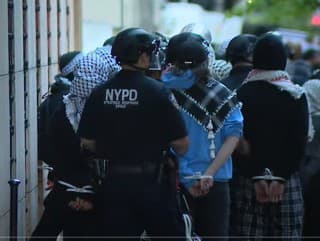 Viaceré osoby propalestínskeho protestu