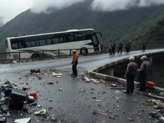 Havária autobusu na západe