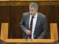 Člen Výboru NR SR pre kultúru a médiá Jozef Hajko počas rokovania pokračujúcej 15. schôdze Národnej rady SR